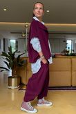 Made in Italy Cooper Needlecord Cap Sleeve Jacket Beetroot
